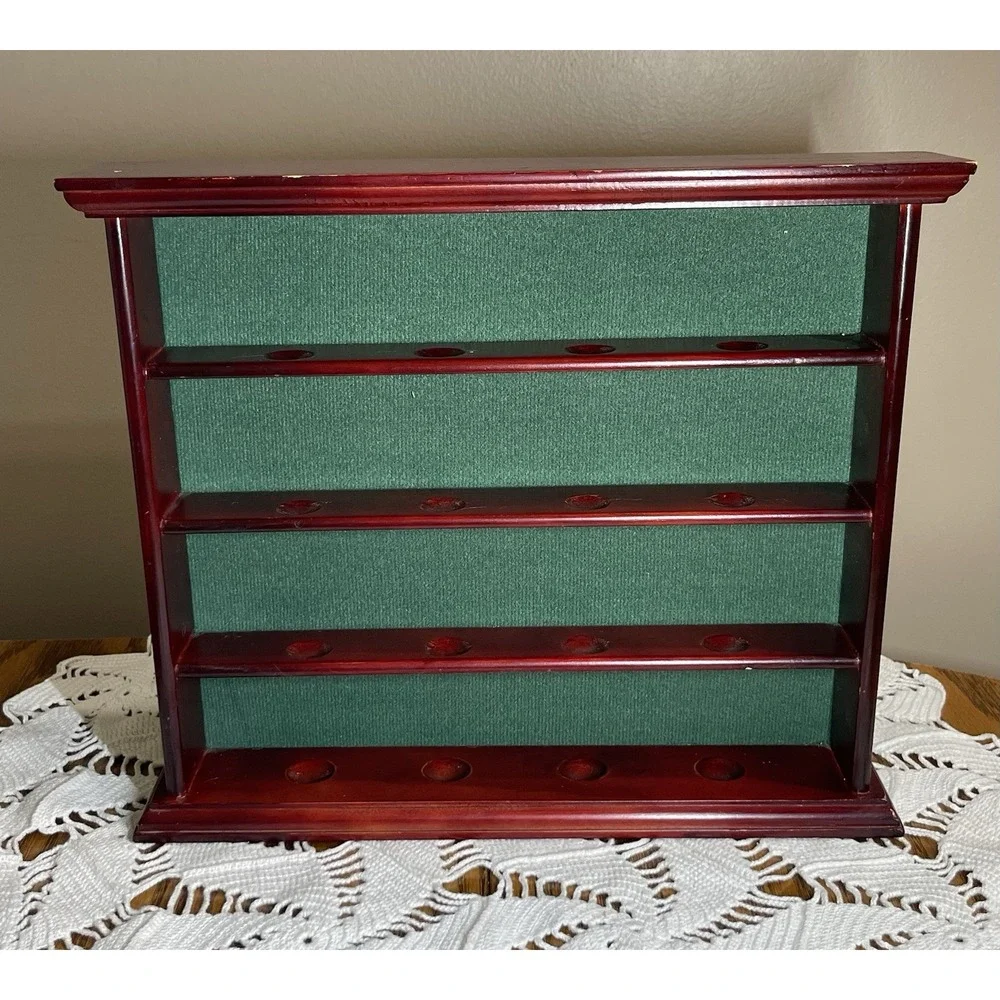 Wooden Golf Ball Shelf Display Rack Holds 16 Balls  Wall Mounted Or Stand Alone